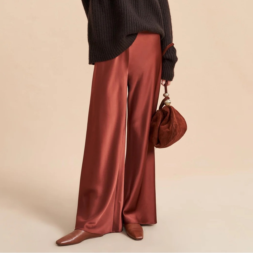 La Ligne Colby Pants Satin | US XL| Spice NWT